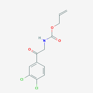 molecular formula C12H11Cl2NO3 B1460290 Carbamic acid, N-[2-(3,4-dichlorophenyl)-2-oxoethyl]-, 2-propen-1-yl ester CAS No. 1906919-71-8