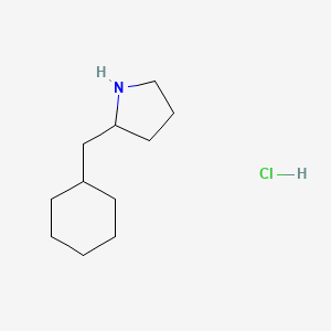 molecular formula C11H22ClN B14602907 2-(Cyclohexylmethyl)pyrrolidine;hydrochloride CAS No. 60601-64-1