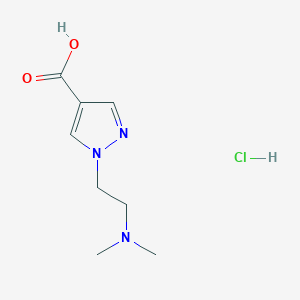 molecular formula C8H14ClN3O2 B1460291 1-[2-(dimethylamino)ethyl]-1H-pyrazole-4-carboxylic acid hydrochloride CAS No. 1909318-81-5