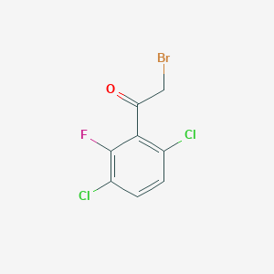 molecular formula C8H4BrCl2FO B1460294 3',6'-Dichloro-2'-fluorophenacyl bromide CAS No. 1803784-96-4