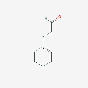 molecular formula C9H14O B14602969 1-Cyclohexene-1-propanal CAS No. 60416-25-3