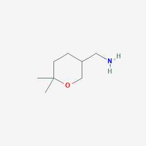 molecular formula C8H17NO B1460298 1-(6,6-Dimethyltetrahydro-2h-pyran-3-yl)methanamine CAS No. 2090988-51-3