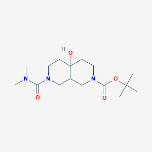 molecular formula C16H29N3O4 B1460299 tert-Butyl 7-[(dimethylamino)carbonyl]-4a-hydroxyoctahydro-2,7-naphthyridine-2(1H)-carboxylate CAS No. 2096985-47-4