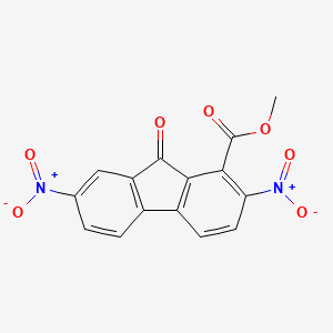 molecular formula C15H8N2O7 B14603004 Methyl 2,7-dinitro-9-oxo-9H-fluorene-1-carboxylate CAS No. 58462-28-5