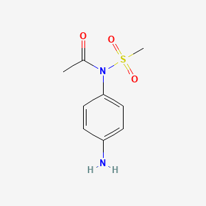 molecular formula C9H12N2O3S B14603014 N-(4-Aminophenyl)-N-(methanesulfonyl)acetamide CAS No. 61068-51-7