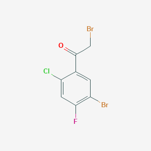 molecular formula C8H4Br2ClFO B1460302 5'-Bromo-2'-chloro-4'-fluorophenacyl bromide CAS No. 1805576-03-7
