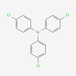 molecular formula C18H12Cl3In B14603023 Indium, tris(4-chlorophenyl)- CAS No. 58448-07-0