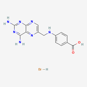 4-{[(4-Amino-2-imino-2,3-dihydropteridin-6-yl)methyl]amino}benzoic acid--hydrogen bromide (1/1)