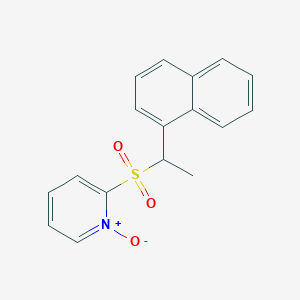 molecular formula C17H15NO3S B14603029 2-[1-(Naphthalen-1-yl)ethanesulfonyl]-1-oxo-1lambda~5~-pyridine CAS No. 60264-45-1