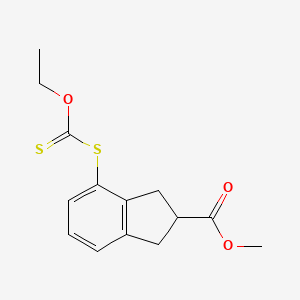 molecular formula C14H16O3S2 B1460304 4-((乙氧羰基硫代)硫代)-2,3-二氢-1H-茚满-2-甲酸甲酯 CAS No. 1881321-58-9