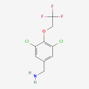molecular formula C9H8Cl2F3NO B1460307 3,5-Dichloro-4-(2,2,2-trifluoroethoxy)-benzylamine CAS No. 2167879-93-6