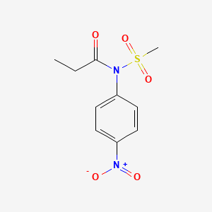 molecular formula C10H12N2O5S B14603084 N-(Methanesulfonyl)-N-(4-nitrophenyl)propanamide CAS No. 61068-36-8