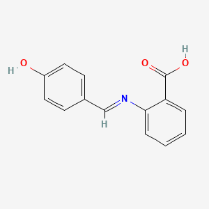 molecular formula C14H11NO3 B14603085 2-{[(4-Oxocyclohexa-2,5-dien-1-ylidene)methyl]amino}benzoic acid CAS No. 60027-78-3