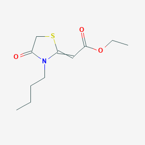 Ethyl (3-butyl-4-oxo-1,3-thiazolidin-2-ylidene)acetate