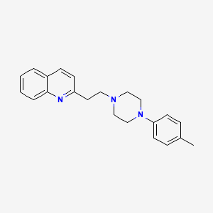 molecular formula C22H25N3 B14603116 2-{2-[4-(4-Methylphenyl)piperazin-1-yl]ethyl}quinoline CAS No. 57961-92-9