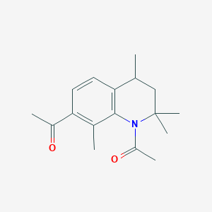 molecular formula C17H23NO2 B1460314 1-(1-乙酰基-2,2,4,8-四甲基-1,2,3,4-四氢喹啉-7-基)乙酮 CAS No. 2096112-88-6