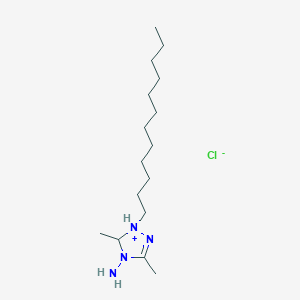 molecular formula C16H35ClN4 B14603143 4-Amino-1-dodecyl-3,5-dimethyl-4,5-dihydro-1H-1,2,4-triazol-1-ium chloride CAS No. 59944-27-3