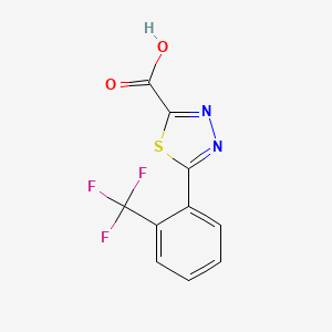 molecular formula C10H5F3N2O2S B1460320 5-(2-Triflluoromethylphenyl)-1,3,4-thiadiazole-2-carboxylic acid CAS No. 1993310-10-3