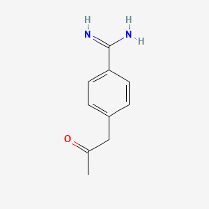 molecular formula C10H12N2O B14603200 Benzenecarboximidamide, 4-(2-oxopropyl)- CAS No. 60925-51-1