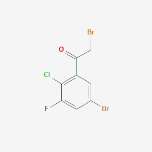 molecular formula C8H4Br2ClFO B1460321 5'-Bromo-2'-chloro-3'-fluorophenacyl bromide CAS No. 1804382-43-1