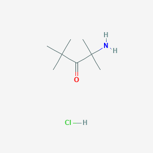 molecular formula C8H18ClNO B1460322 2-Amino-2,4,4-trimethylpentan-3-one hydrochloride CAS No. 1989672-76-5