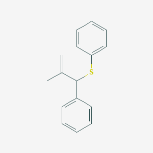 molecular formula C16H16S B14603229 Benzene, [(2-methyl-1-phenyl-2-propenyl)thio]- CAS No. 58468-94-3