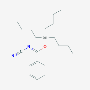 molecular formula C20H32N2OSn B14603234 {(E)-Phenyl[(tributylstannyl)oxy]methylidene}cyanamide CAS No. 59361-29-4