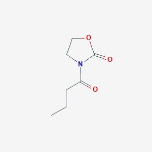 molecular formula C7H11NO3 B14603237 2-Oxazolidinone, 3-(1-oxobutyl)- CAS No. 60420-28-2