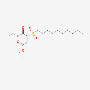 molecular formula C18H34O6S B14603246 Diethyl 2-(decane-1-sulfonyl)butanedioate CAS No. 60713-26-0