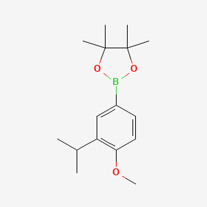 molecular formula C16H25BO3 B1460328 4-甲氧基-3-(1-甲基乙基)苯硼酸频哪醇酯 CAS No. 2121513-08-2