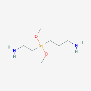 molecular formula C7H20N2O2Si B14603281 3-[(2-Aminoethyl)(dimethoxy)silyl]propan-1-amine CAS No. 59976-05-5