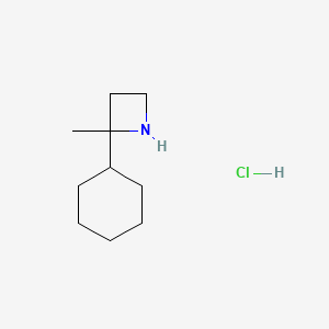 molecular formula C10H20ClN B1460329 2-Cyclohexyl-2-methylazetidine hydrochloride CAS No. 2059938-24-6