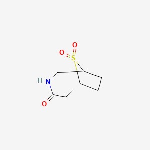 molecular formula C7H11NO3S B1460330 9lambda6-Thia-3-azabicyclo[4.2.1]nonane-4,9,9-trione CAS No. 1934467-89-6
