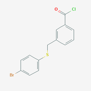3-([(4-Bromophenyl)sulfanyl]-methyl)benzoyl chloride