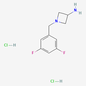 molecular formula C10H14Cl2F2N2 B1460332 1-[(3,5-Difluorophenyl)methyl]azetidin-3-amine dihydrochloride CAS No. 1989671-94-4