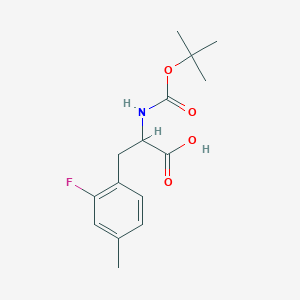 molecular formula C15H20FNO4 B1460335 2-{[(tert-Butoxy)carbonyl]amino}-3-(2-fluoro-4-methylphenyl)propanoic acid CAS No. 1260004-75-8