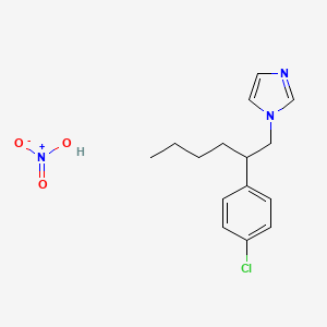 1-[2-(4-Chlorophenyl)hexyl]imidazole;nitric acid