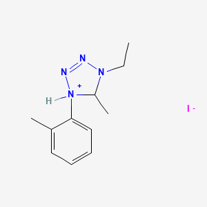 4-Ethyl-5-methyl-1-(2-methylphenyl)-4,5-dihydro-1H-tetrazol-1-ium iodide