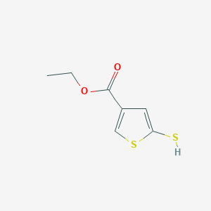 molecular formula C7H8O2S2 B1460341 Ethyl 5-sulfanylthiophene-3-carboxylate CAS No. 1566962-85-3