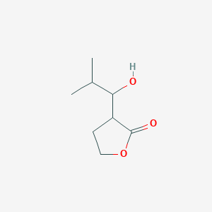 molecular formula C8H14O3 B14603415 3-(1-Hydroxy-2-methylpropyl)oxolan-2-one CAS No. 61097-29-8