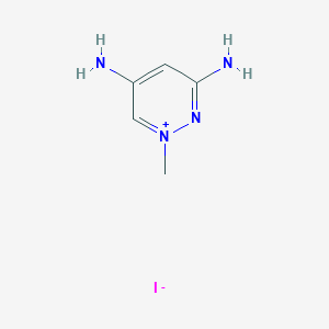 molecular formula C5H9IN4 B14603421 3,5-Diamino-1-methylpyridazin-1-ium iodide CAS No. 61071-05-4