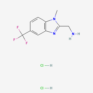 1-[1-methyl-5-(trifluoromethyl)-1H-1,3-benzodiazol-2-yl]methanamine dihydrochloride