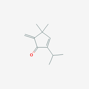 molecular formula C11H16O B14603441 4,4-Dimethyl-5-methylidene-2-(propan-2-yl)cyclopent-2-en-1-one CAS No. 58851-32-4