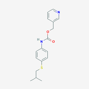 molecular formula C17H20N2O2S B14603462 (Pyridin-3-yl)methyl {4-[(2-methylpropyl)sulfanyl]phenyl}carbamate CAS No. 58555-14-9