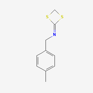 N-[(4-Methylphenyl)methyl]-1,3-dithietan-2-imine