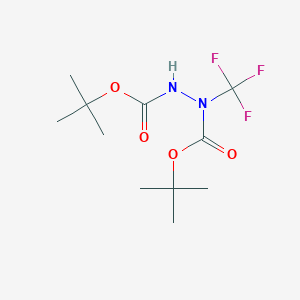 molecular formula C11H19F3N2O4 B1460348 二叔丁基1-(三氟甲基)肼-1,2-二羧酸酯 CAS No. 1644529-01-0