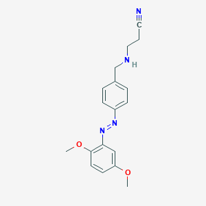 3-[({4-[(E)-(2,5-Dimethoxyphenyl)diazenyl]phenyl}methyl)amino]propanenitrile