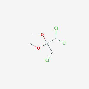 molecular formula C5H9Cl3O2 B14603524 1,1,3-Trichloro-2,2-dimethoxypropane CAS No. 57858-33-0