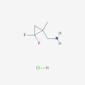 molecular formula C5H10ClF2N B1460353 (2,2-Difluoro-1-methylcyclopropyl)methanamine hydrochloride CAS No. 1955530-15-0