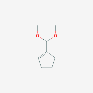 molecular formula C8H14O2 B14603555 1-(Dimethoxymethyl)cyclopent-1-ene CAS No. 60638-18-8